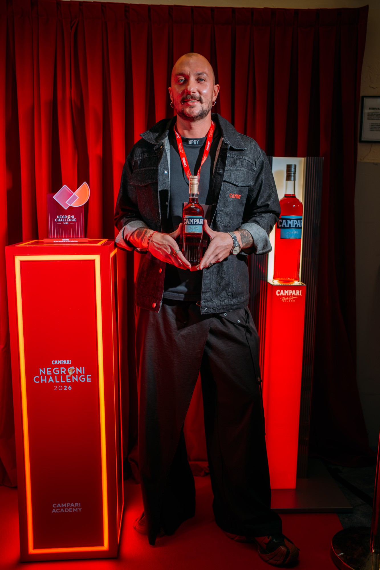 Oleksii Topol at the final of the Campari Academy Negroni Challenge 2026 in Madrid