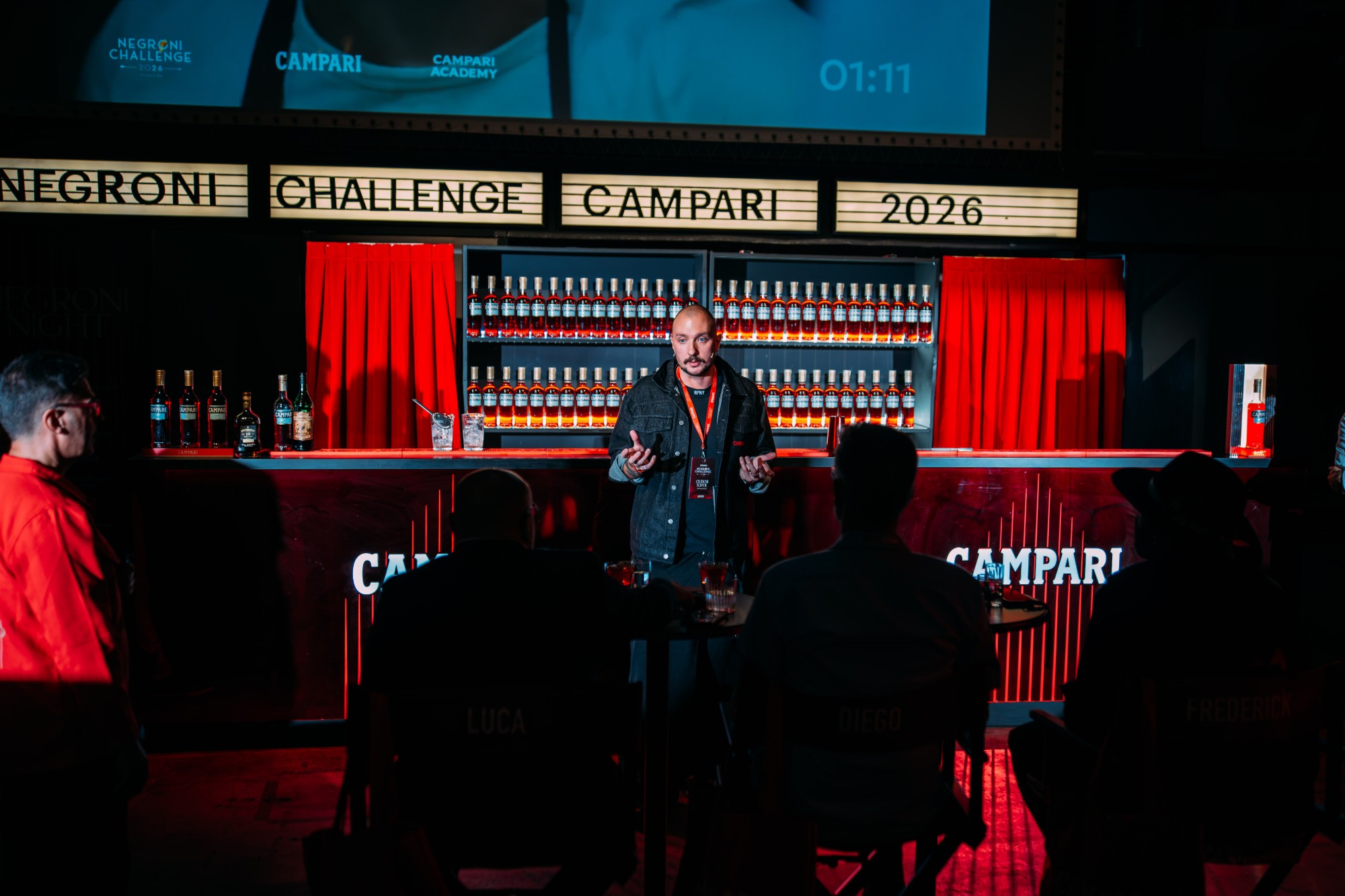 Oleksii Topol presenting Yes, Chef! to the jury of the Negroni Challenge 2026
